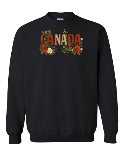Canada Flowers Full Crewneck - Gildan Canada (sewn Internationally)