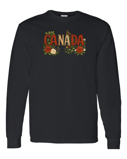 Canada Flowers Full Long Sleeve - Gildan Canada (sewn Internationally)