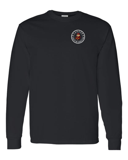 Love it or Leave it Eh! Left Chest Long Sleeve - Gildan Canada (sewn Internationally)