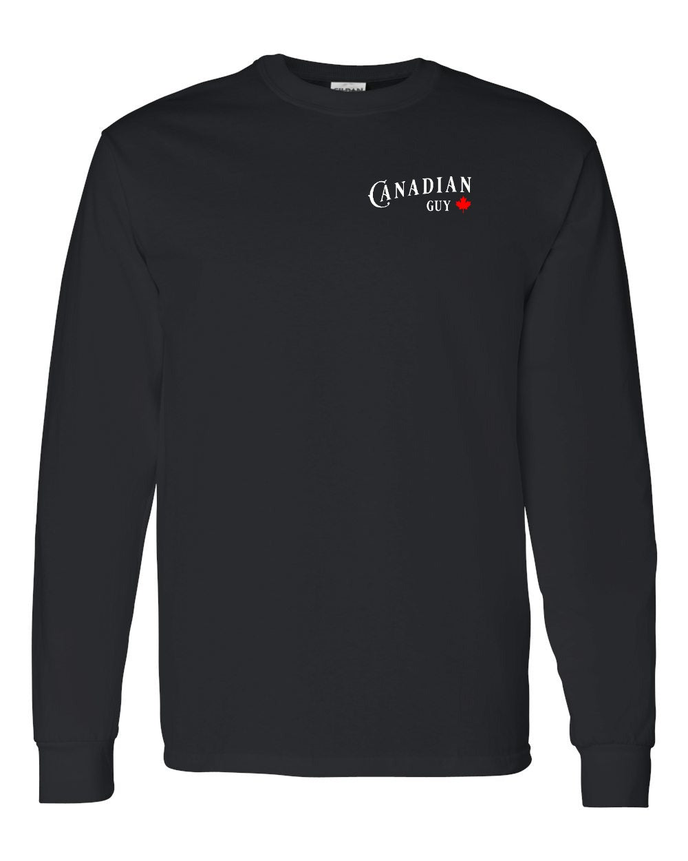 Canadian Guy Left Chest and Back Long Sleeve - Gildan Canada (sewn Internationally)