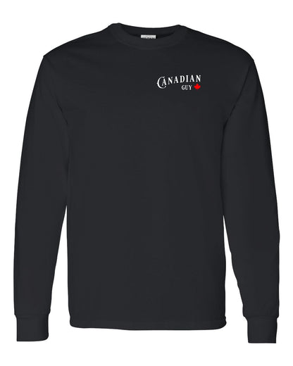 Canadian Guy Left Chest and Back Long Sleeve - Gildan Canada (sewn Internationally)