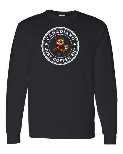 Canadiano just Coffee EH! Rosie Sunglasses Full Long Sleeve - Gildan Canada (sewn Internationally)
