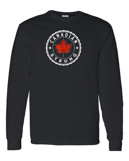 Canadian Strong Leaf Left Chest and Back Long Sleeve - Gildan Canada (sewn Internationally)