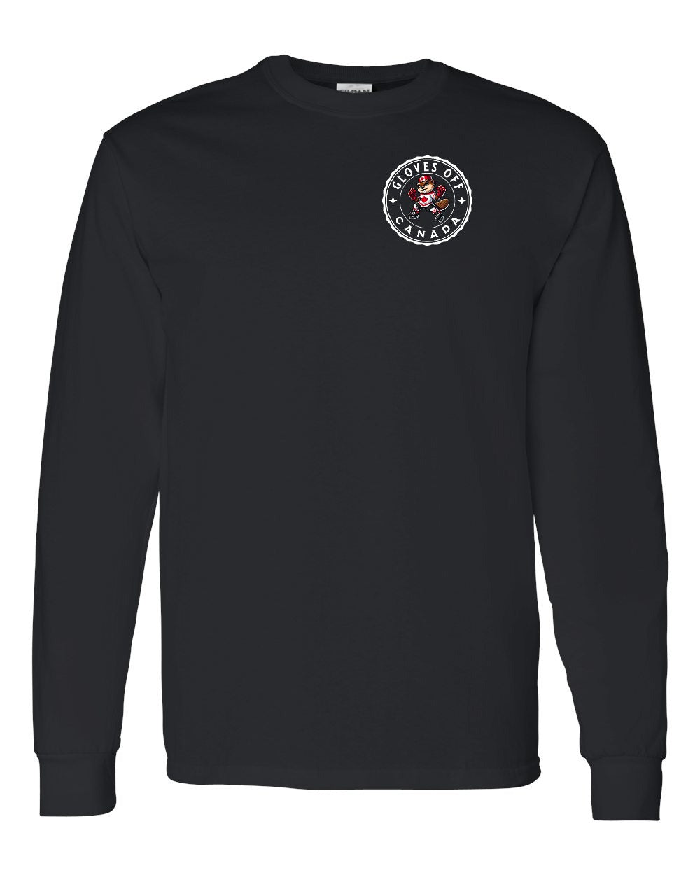 Gloves Off Beaver Left Chest and Back Long Sleeve - Unisex