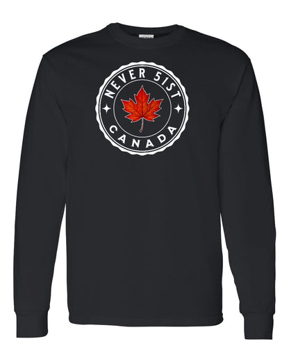 Never 51st Leaf Full Long Sleeve - Gildan Canada (sewn Internationally)