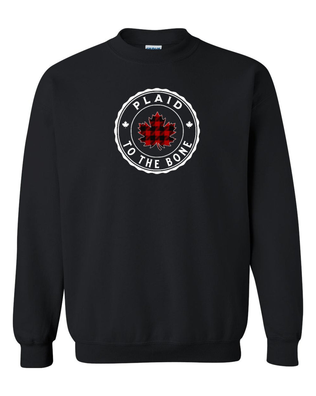 Plaid to the Bone Circle Leaf Full Crewneck - Unisex