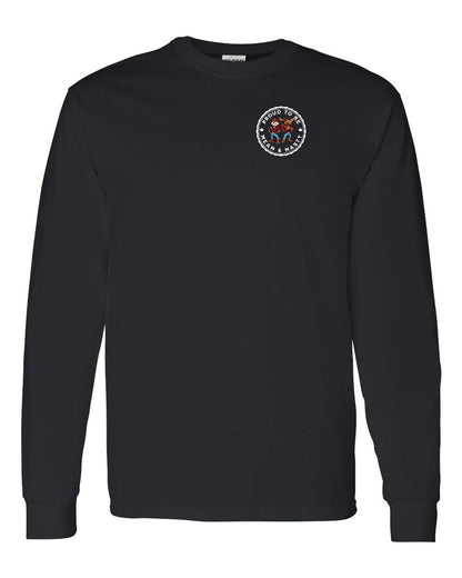 Proud Mean & Nasty Beaver and Moose Left Chest Long Sleeve - Gildan Canada (sewn Internationally)