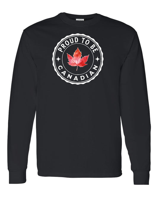 Proud to be Canadian Leaf Full Long Sleeve - Gildan Canada (sewn Internationally)