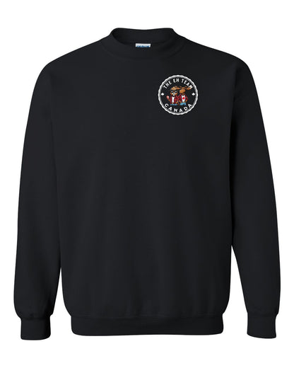 Eh Team Left Chest and Back Crewneck - Gildan Canada (sewn Internationally)