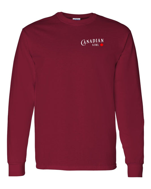 Canadian Girl Left Chest Long Sleeve - Gildan Canada (sewn Internationally)
