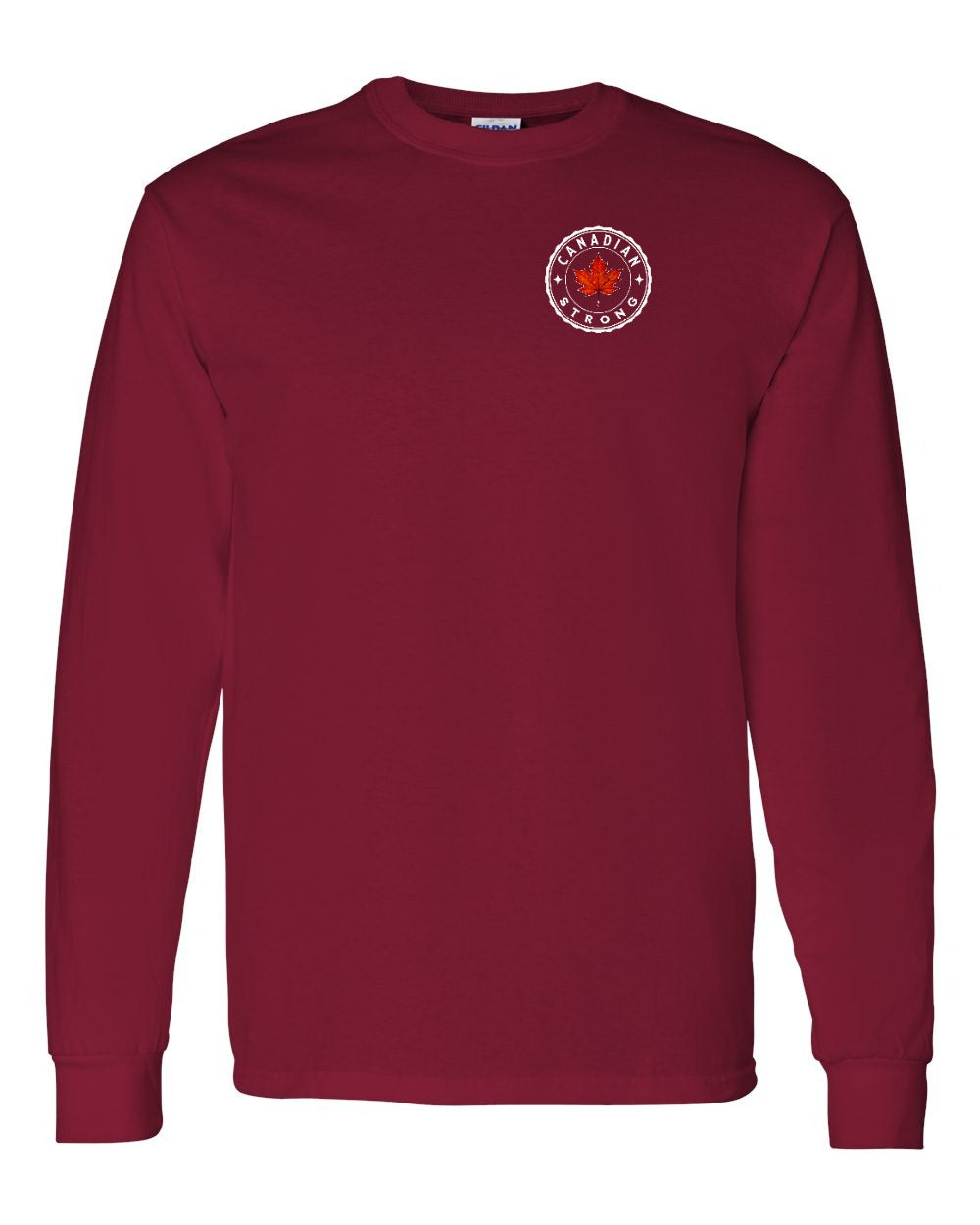 Canadian Strong Leaf Left Chest Long Sleeve - Gildan Canada (sewn Internationally)