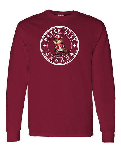 Never 51st Beaver Full Long Sleeve - Gildan Canada (sewn Internationally)