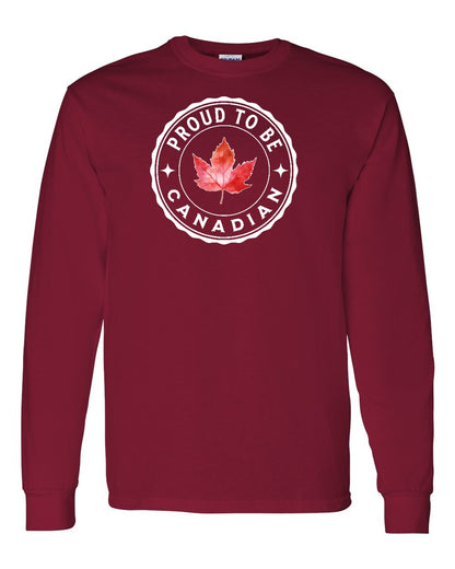 Proud to be Canadian Leaf Full Long Sleeve - Gildan Canada (sewn Internationally)
