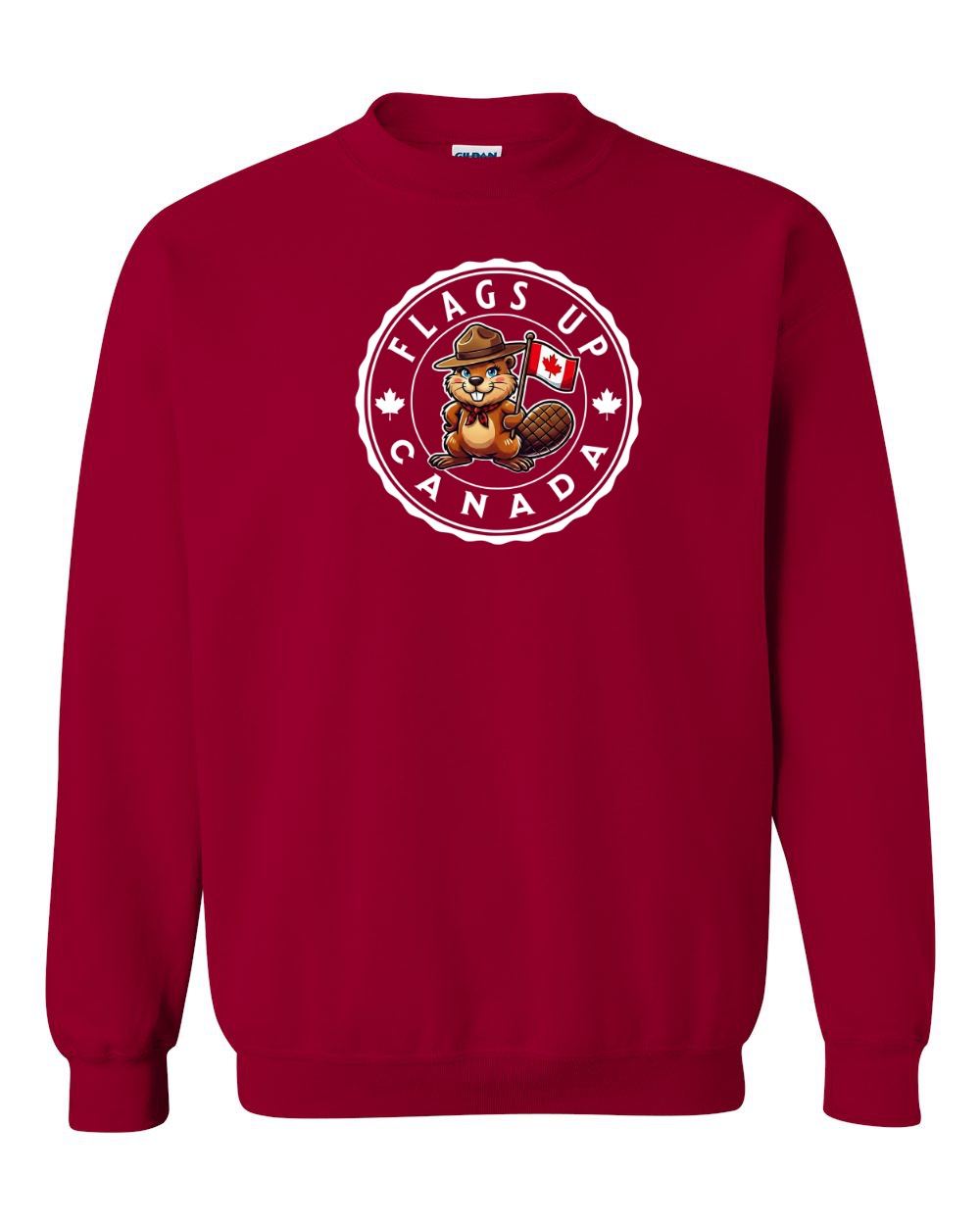 Flags Up Female Beaver Full Crewneck