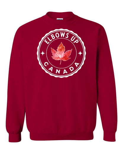 Elbows up Leaf Full Crewneck - Gildan Canada (sewn Internationally)