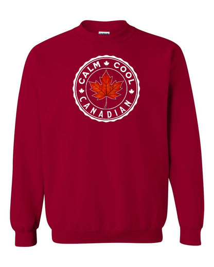 Calm Cool Canadian Leaf Full Crewneck - Gildan Canada (sewn Internationally)