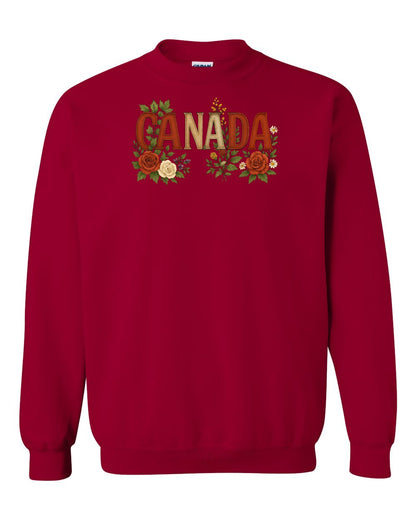 Canada Flowers Full Crewneck - Gildan Canada (sewn Internationally)