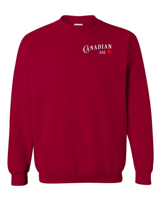 Canadian Gal Left Chest Crewneck - Gildan Canada (sewn Internationally)