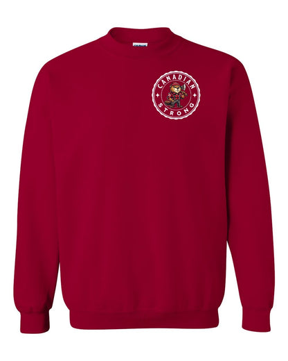 Canadian Strong Beaver Left Chest Crewneck - Gildan Canada (sewn Internationally)