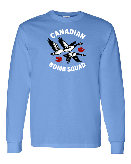 Canadian Bomb Squad Full Long Sleeve Tee - Gildan Canada (sewn Internationally )