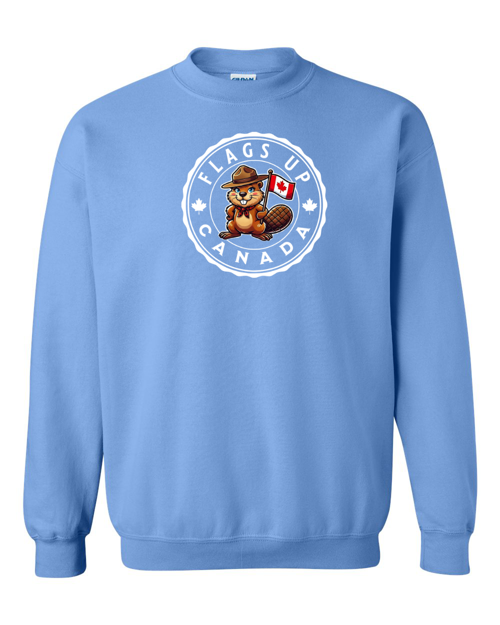 Flags Up Female Beaver Full Crewneck