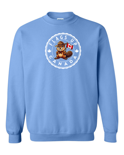 Flags Up Female Beaver Full Crewneck