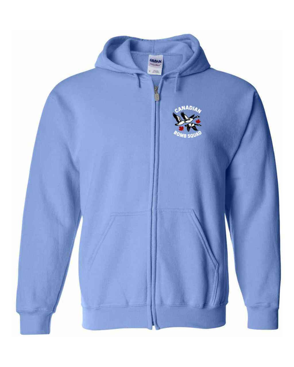 Canadian Bomb Squad Left Chest And Back Zip Hoodie - Unisex