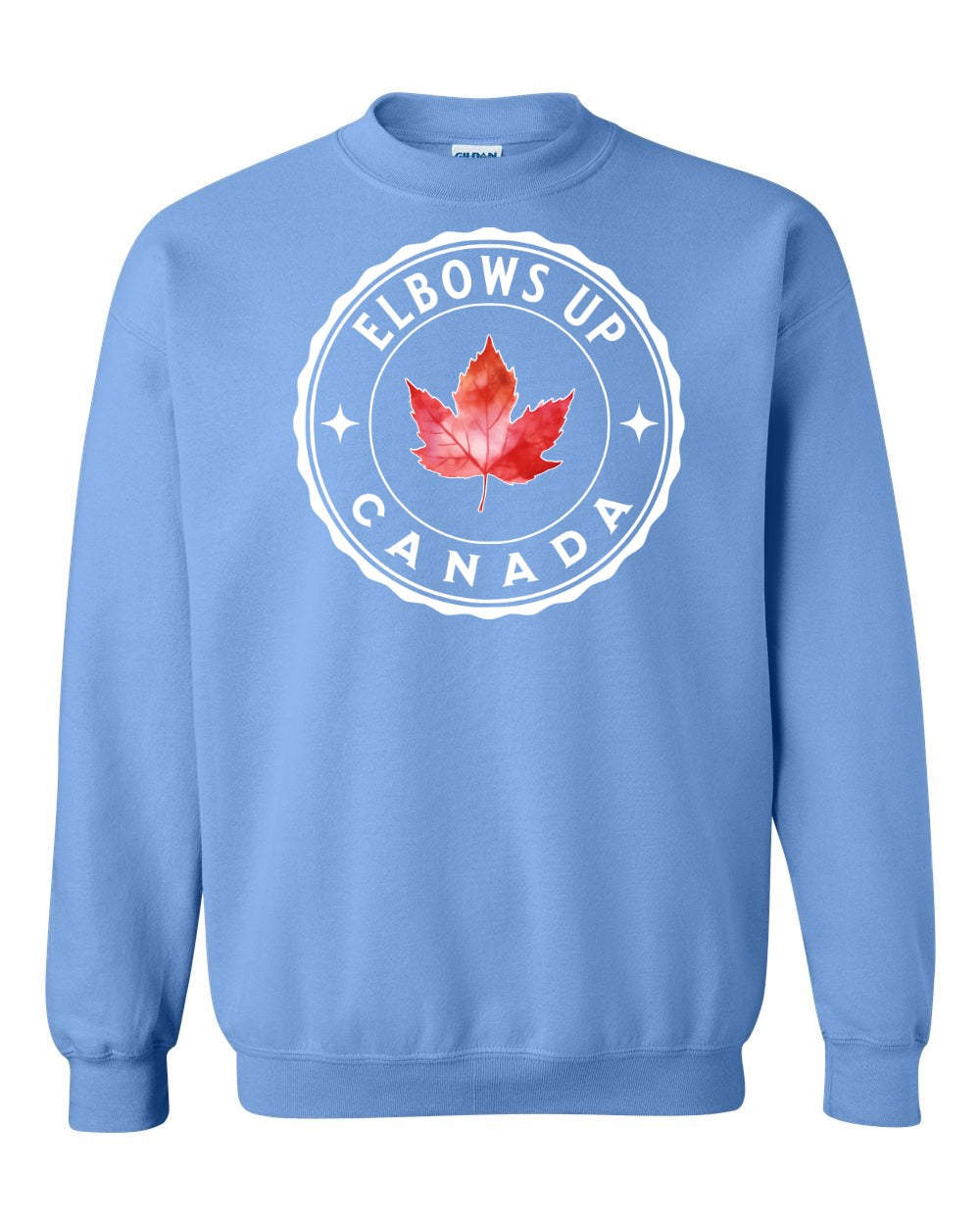 Elbows up Leaf Full Crewneck - Gildan Canada (sewn Internationally)