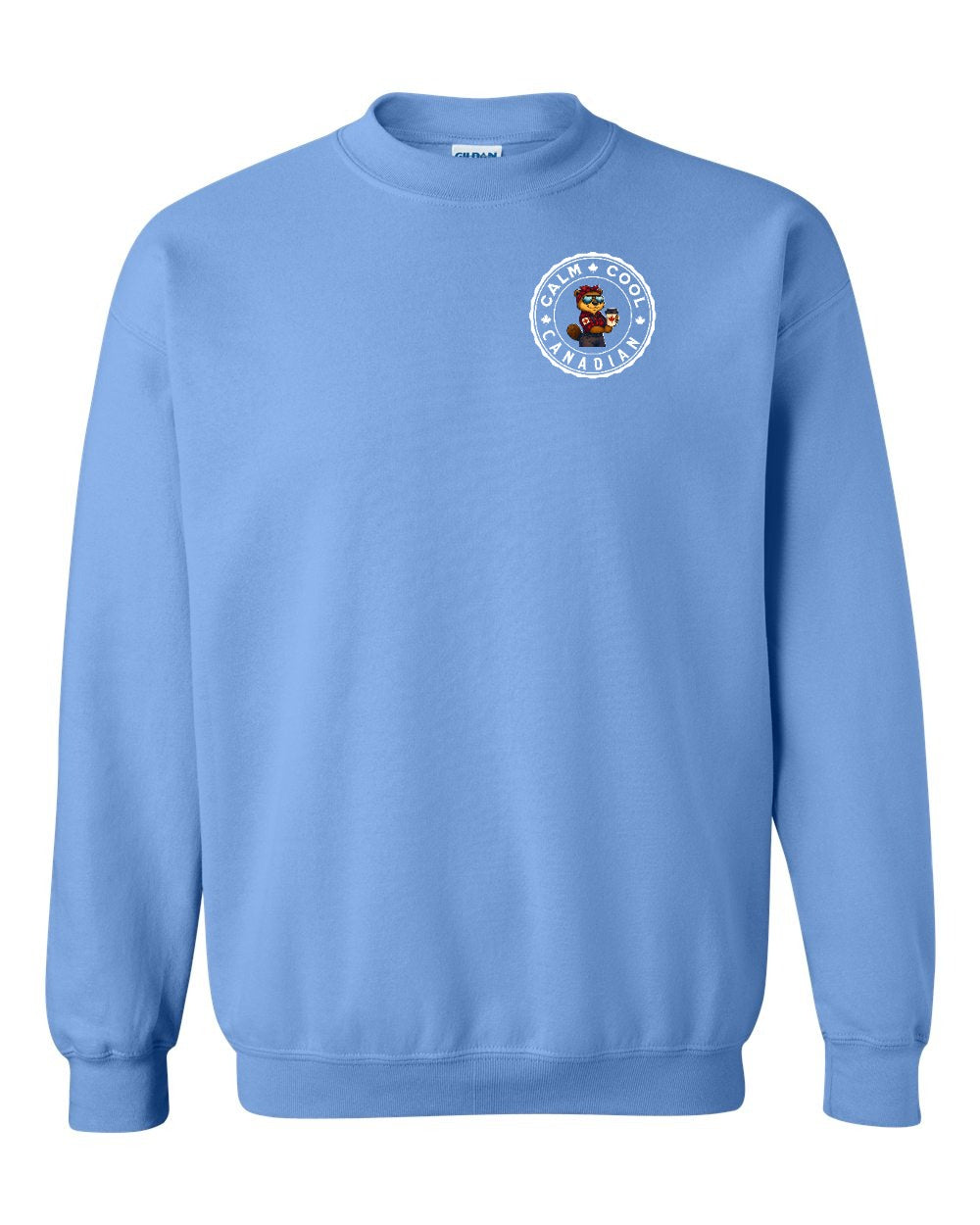 Calm Cool Rosie Sunglasses Left Chest and Back Crewneck - Gildan Canada (sewn Internationally)