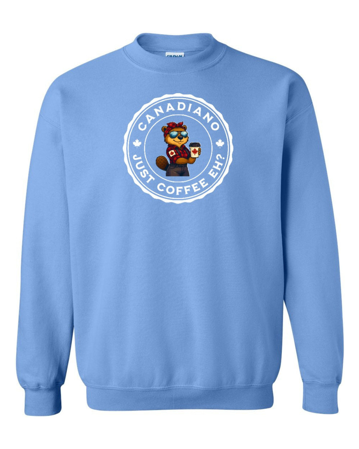 Canadiano just Coffee EH! Rosie Sunglasses Full Crewneck - Unisex