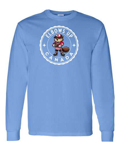 Elbows up Beaver Full Long Sleeve - Gildan Canada (sewn Internationally)