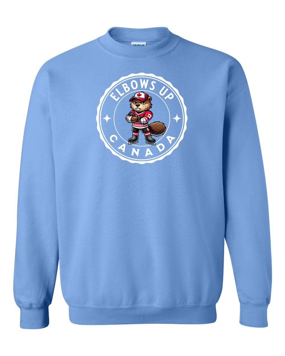 Elbows up Beaver Full Crewneck - Gildan Canada (sewn Internationally)