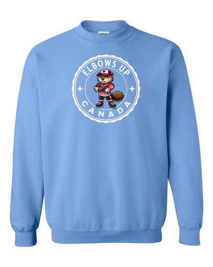 Elbows up Beaver Full Crewneck - Gildan Canada (sewn Internationally)