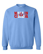 Made in Canada Flag Background Full Crewneck - Unisex