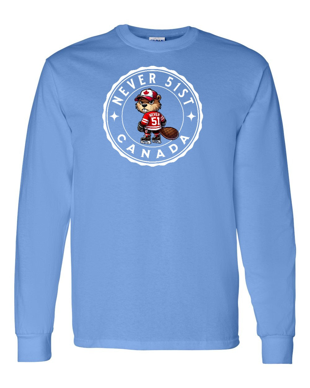 Never 51st Beaver Full Long Sleeve - Gildan Canada (sewn Internationally)