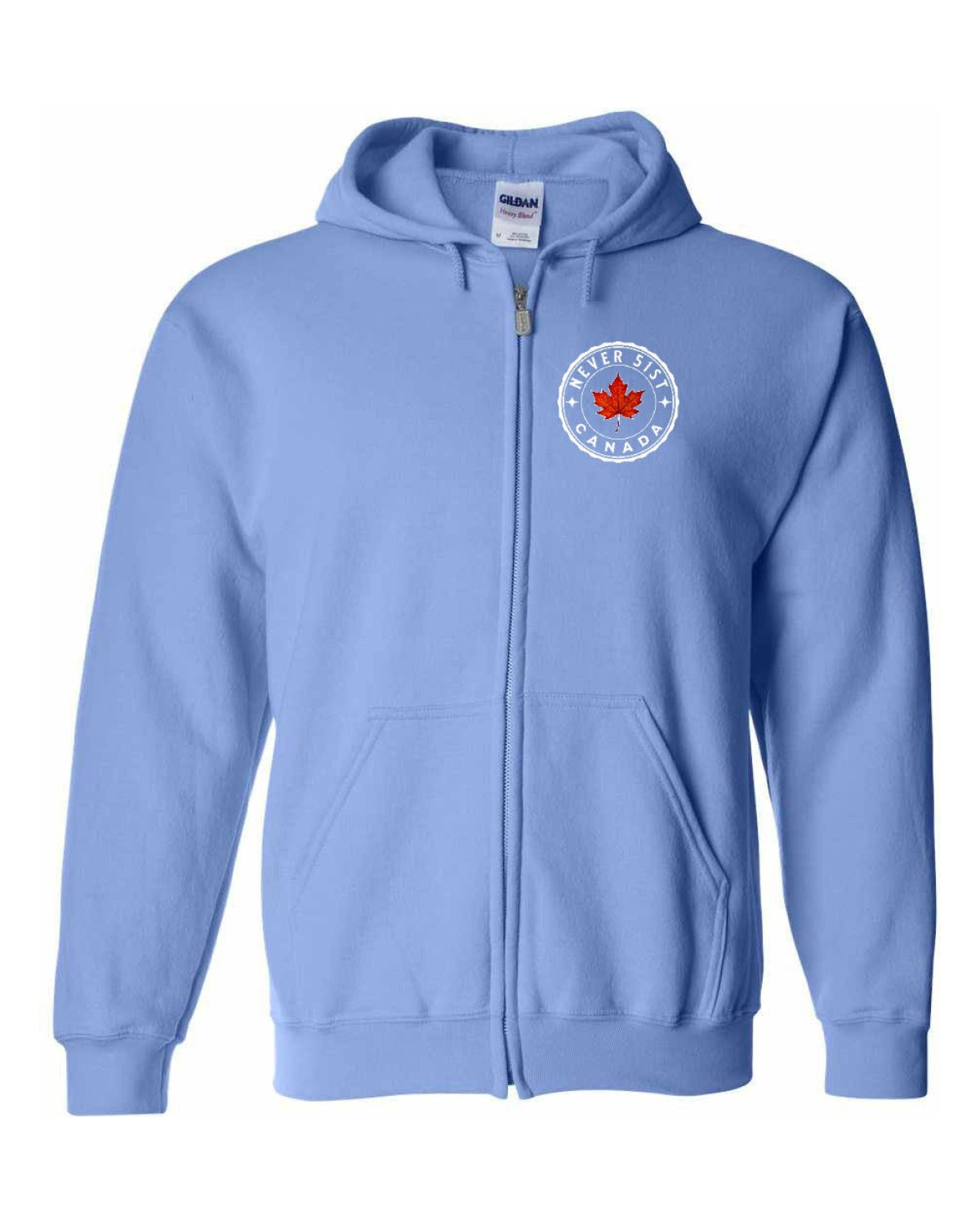 Never 51st Leaf Left Chest Zip Hoodie - Unisex