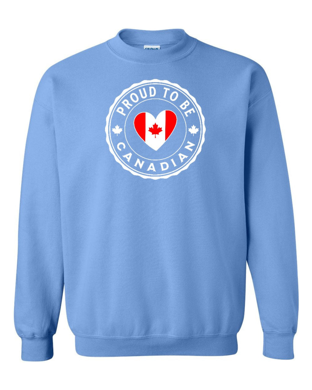 Proud to be Canadian Heart Flag Full Crewneck - Unisex