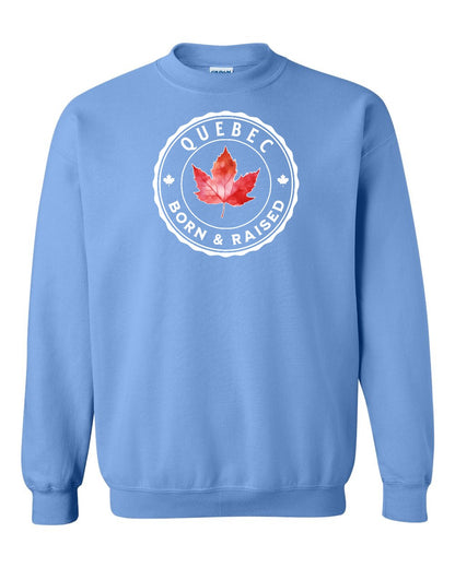 Born and Raised Quebec Full Crewneck - Gildan Canada (sewn Internationally)
