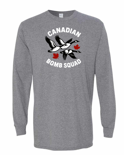 Canadian Bomb Squad Full Long Sleeve Tee - Gildan Canada (sewn Internationally )