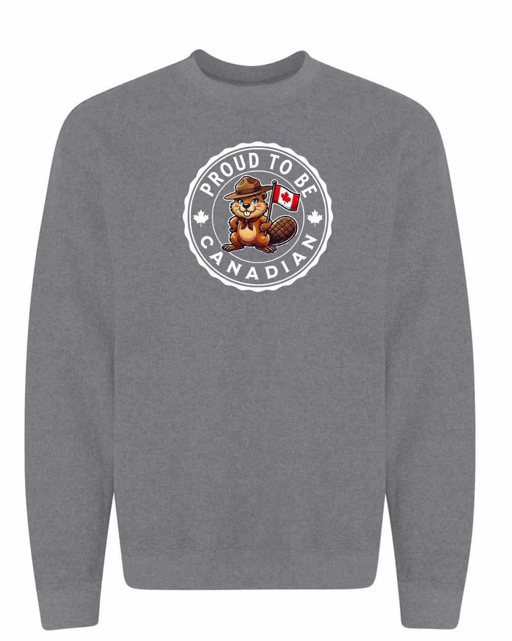Proud to be Canadian Female Beaver Full Crewneck