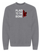 Plaid to the Bone Stacked Leaf Full Crewneck - Unisex