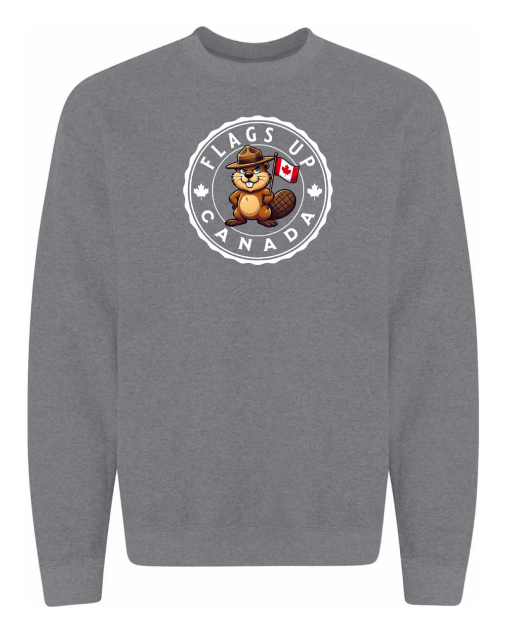 Flags Up Male Beaver   Crewneck - Unisex
