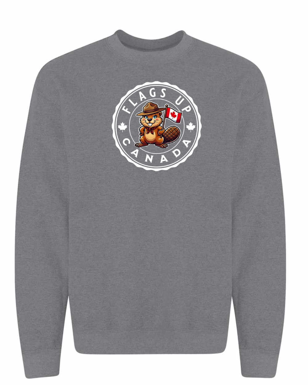 Flags Up Female Beaver Full Crewneck