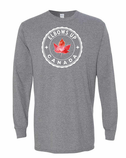 Elbows up Leaf Full Long Sleeve - Gildan Canada (sewn Internationally)