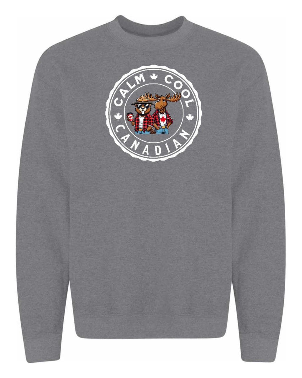 Calm Cool Moose and Beaver Full Crewneck - Unisex