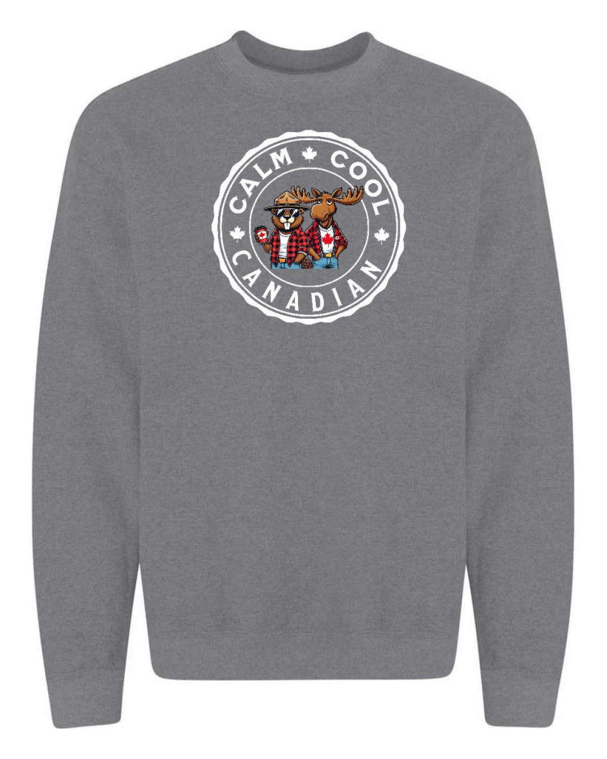 Calm Cool Moose and Beaver Full Crewneck - Unisex