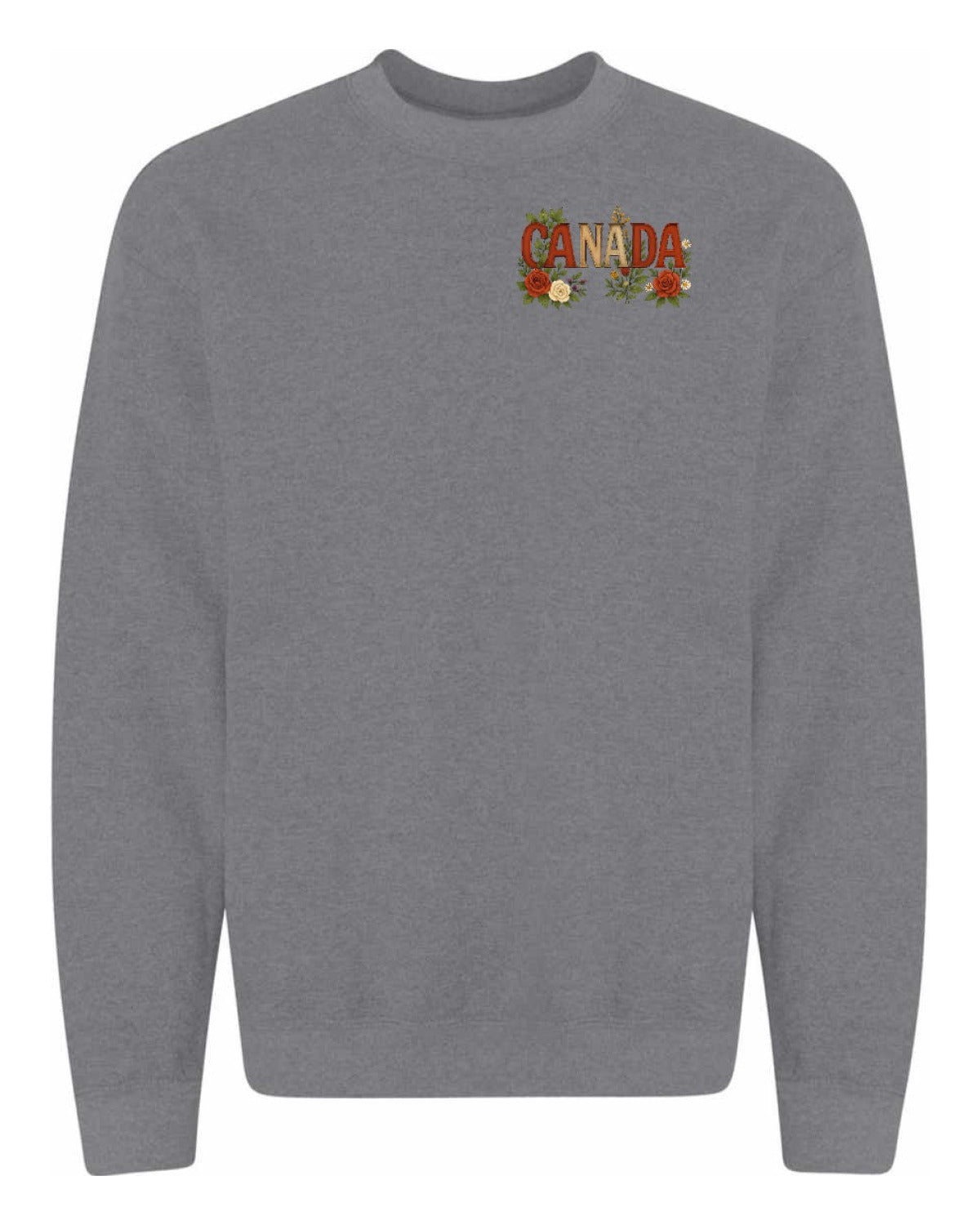 Canada Flowers Left Chest Crewneck - Unisex