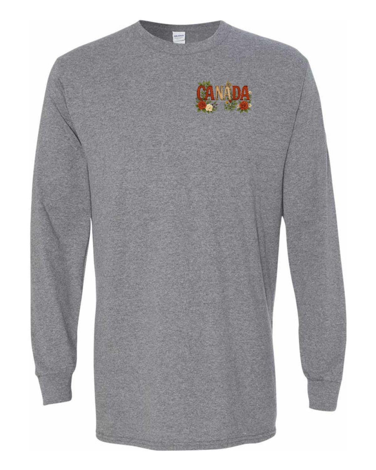 Canada Flowers Left Chest Long Sleeve - Unisex
