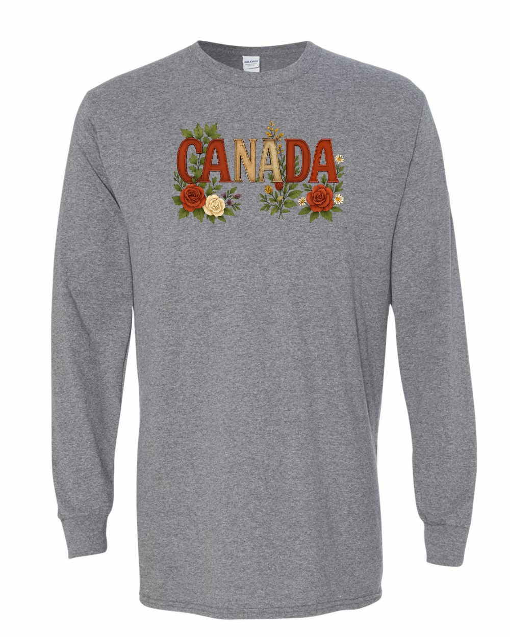 Canada Flowers Full Long Sleeve - Gildan Canada (sewn Internationally)