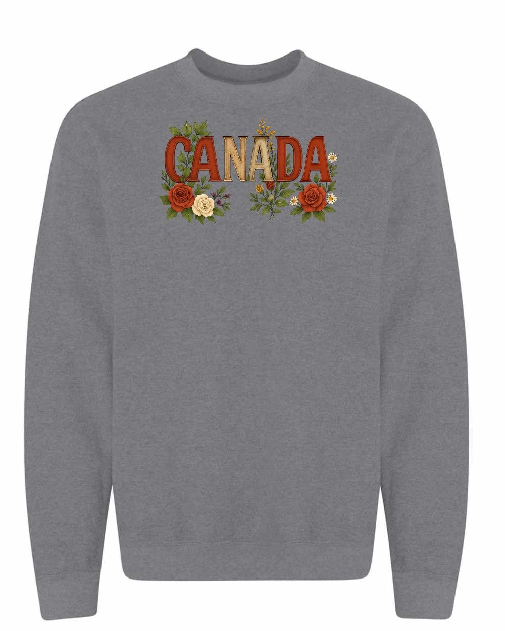 Canada Flowers Full Crewneck - Gildan Canada (sewn Internationally)